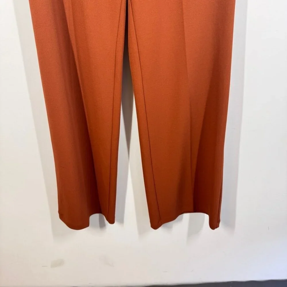 Mara’s Collection Rust Orange Pants Sleek Straight Leg Workwear Size Medium